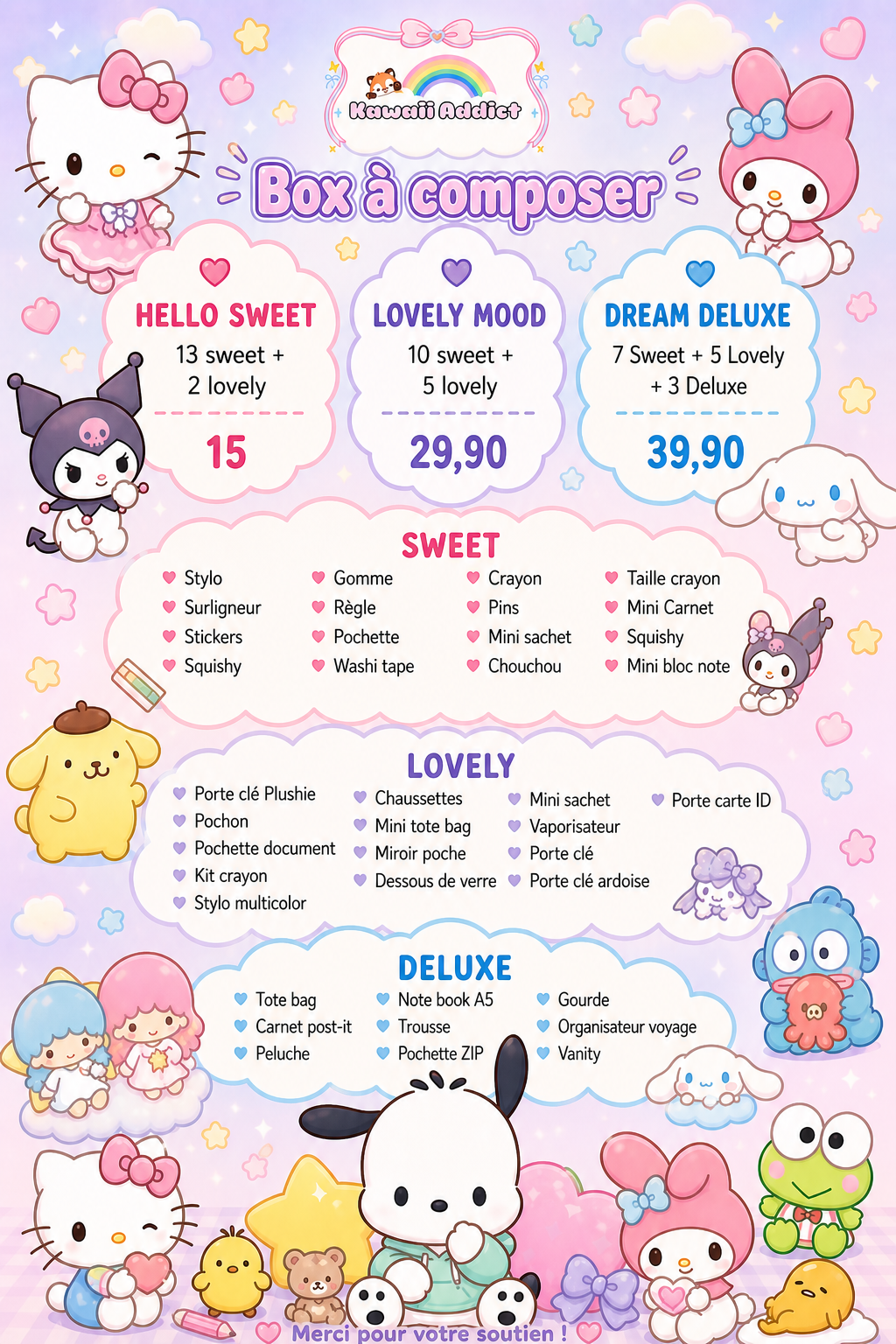 Box à composer SANRIO