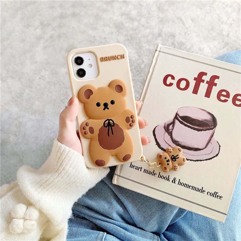 Brunch Bear Phone Case beige