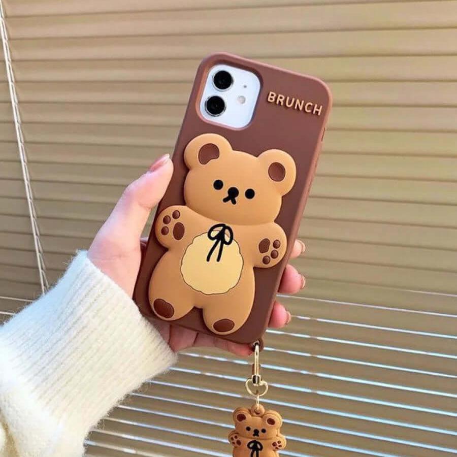 Brunch Bear Phone Case brown