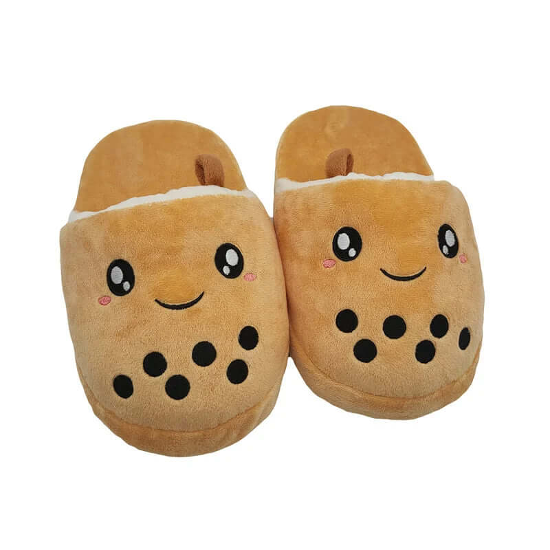 Bubble Tea Plush Slippers