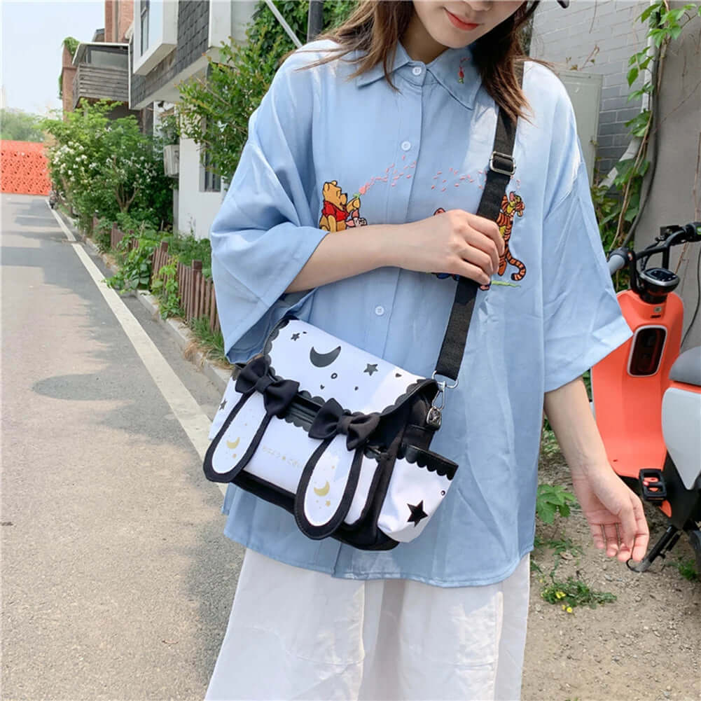 Bunny Moon Kawaii Bag black