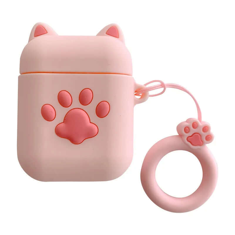 Kawaii Cat Airpods Case pink