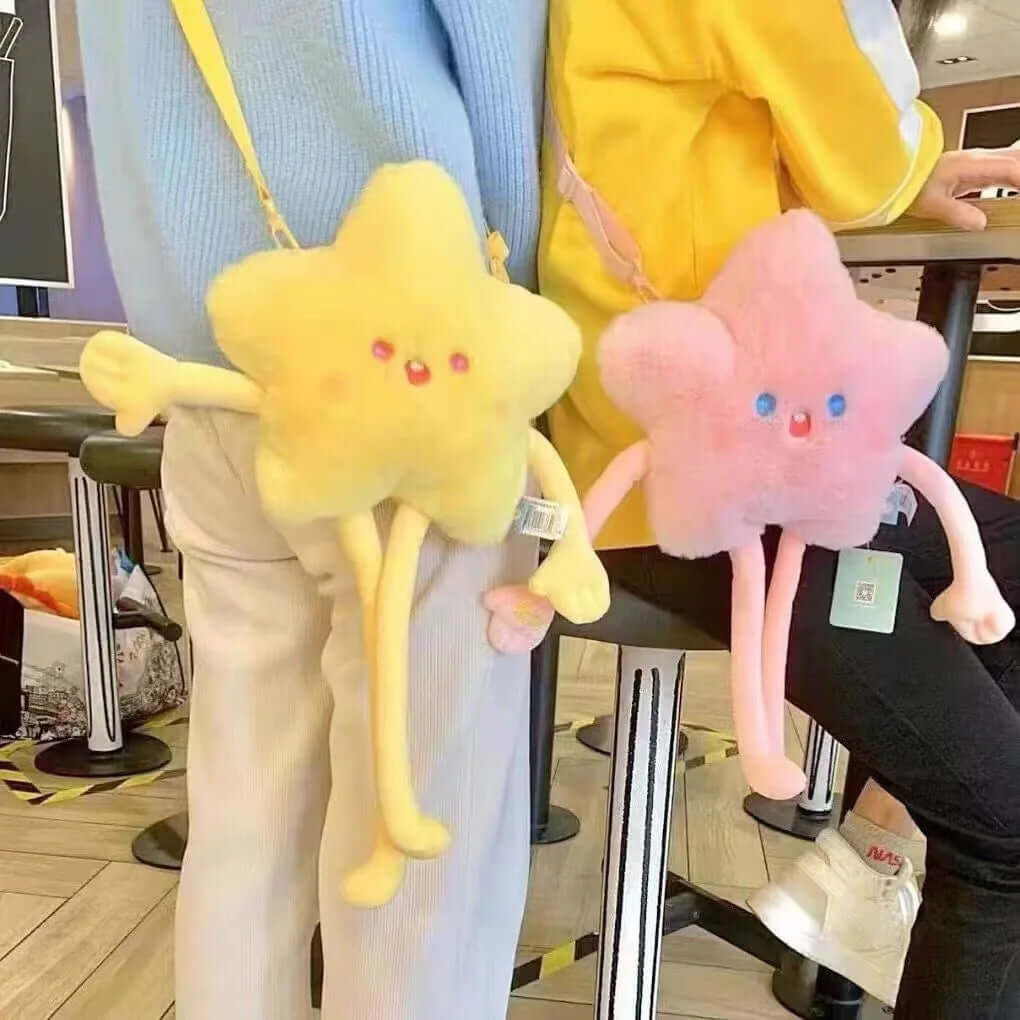 Kawaii Long Legs Stars Plush Bag