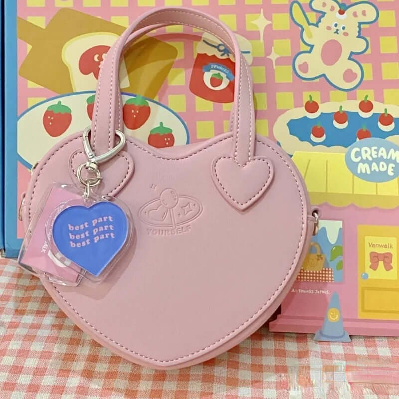 Kawaii Love Pink heart Handbag