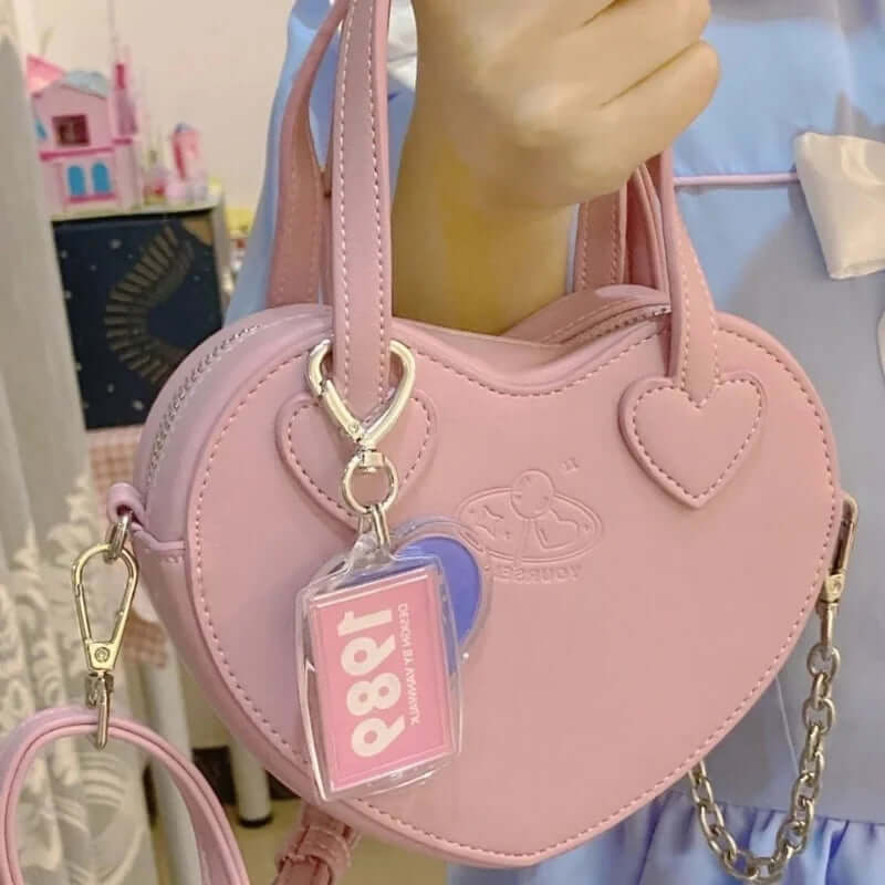 Kawaii Love Pink heart Handbag