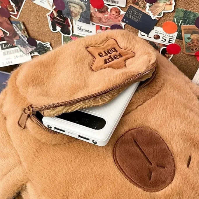 Kawaii Plush Backpack Capybara