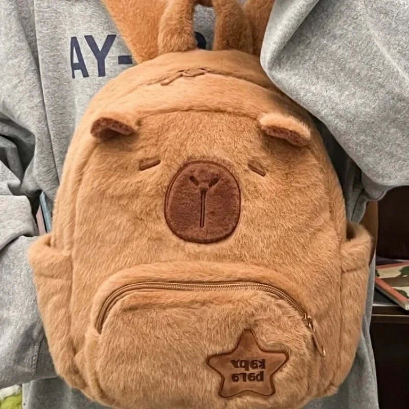 Kawaii Plush Backpack Capybara