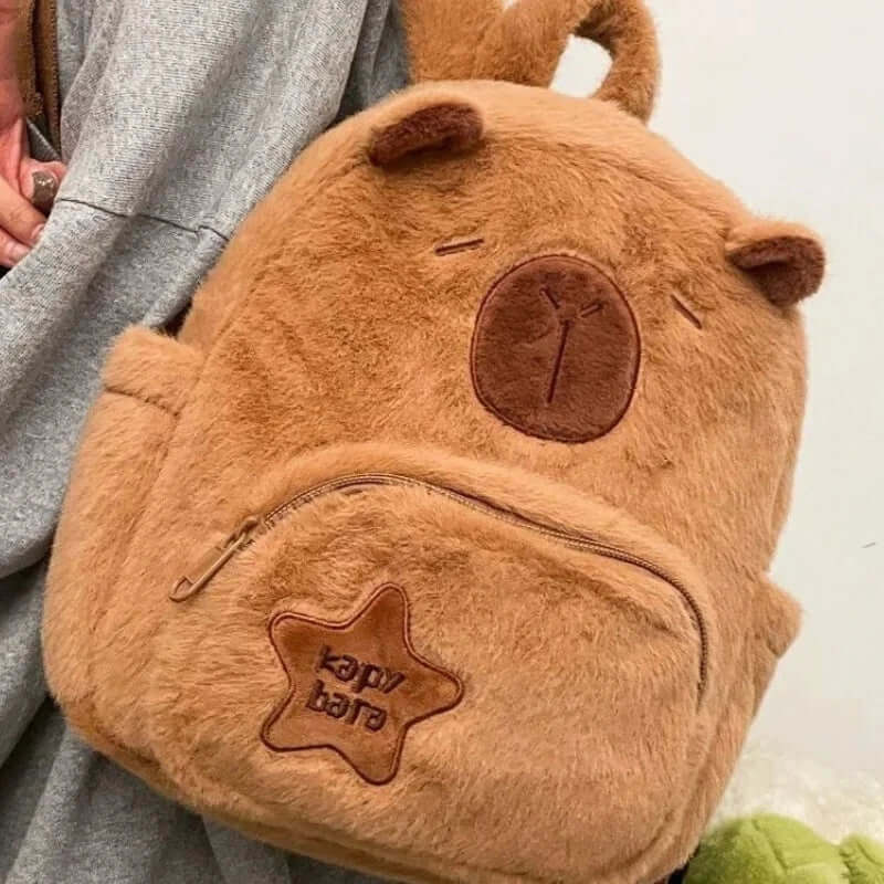 Kawaii Plush Backpack Capybara