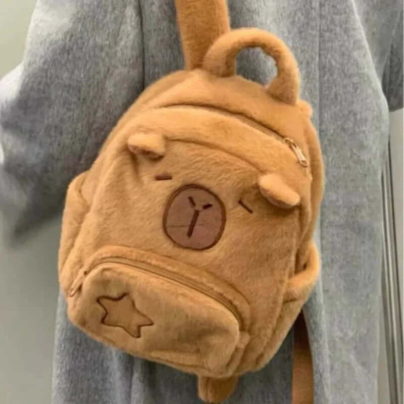 Kawaii Plush Backpack Capybara