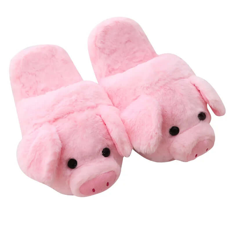 Pink Pig Slippers on white backround