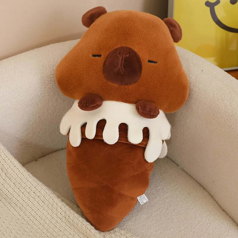 Plush Capybara Ice Cream