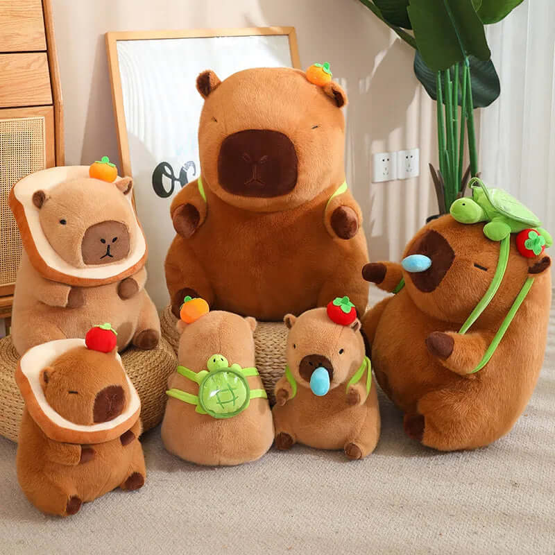 Plush Capybara with drop and costumes