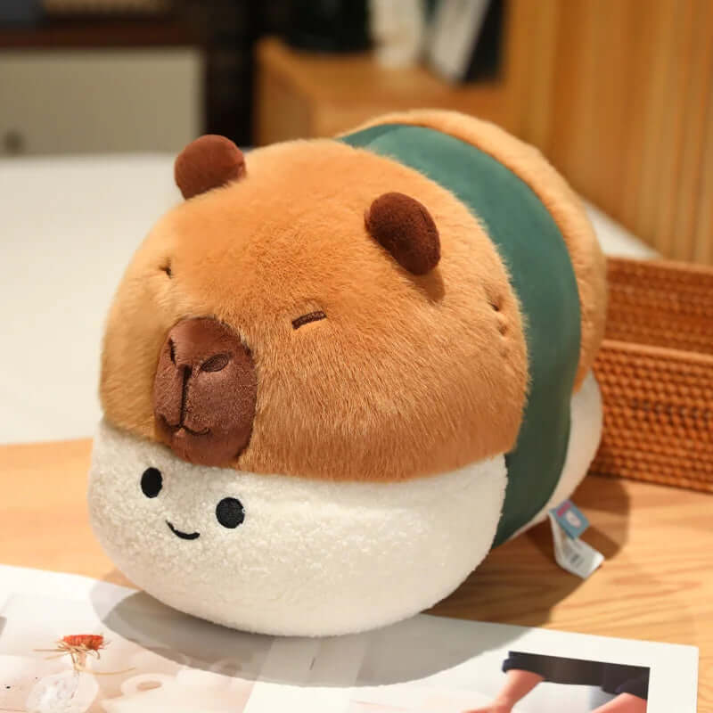 Plush capybara shaped sushi