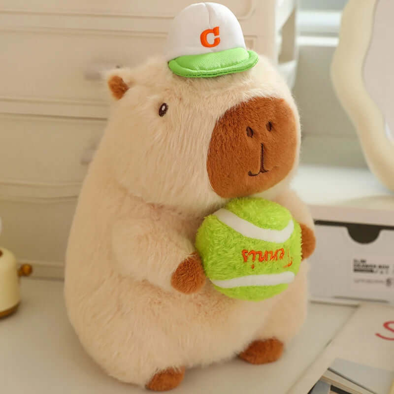 kawaii Capybaras brown with Cap Plushies