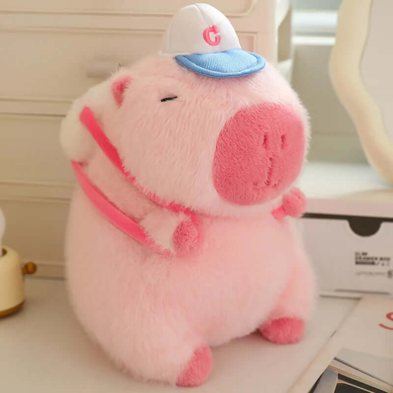 kawaii Capybaras pink with Cap Plushies